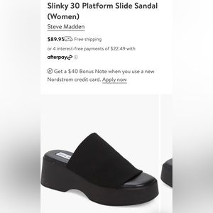 Steve Madden Slinky30 Black sandal